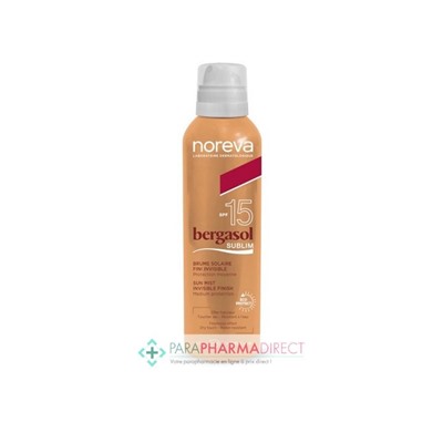 Noreva Bergasol Sublim Brume Solaire Fini Invisible Rafraîchissante SPF15 150ml