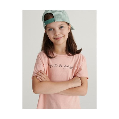 T-Shirt aus Baumwolle mit Schriftzug