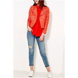 Chaqueta corta biker Naranja