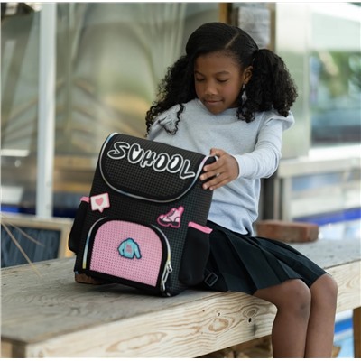 STUDENT BACKPACK RAINBOW PINK