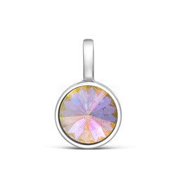 Подвеска из серебра с кристаллом Swarovski Северное сияние родированная 925 пробы CP-6906-5-SER