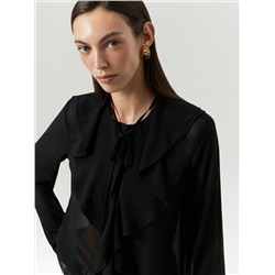 Блузка из шифона с воланами, B3156/etra