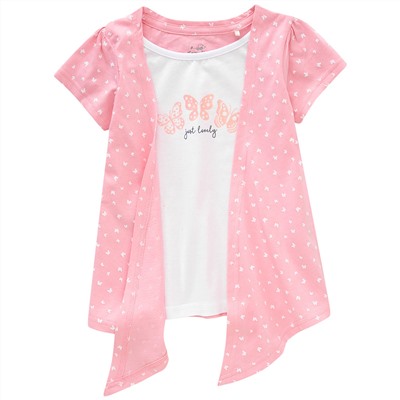 Mädchen T-Shirt in Layer-Optik
