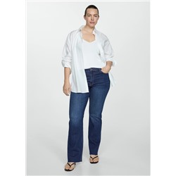 Jeans flare tiro medio