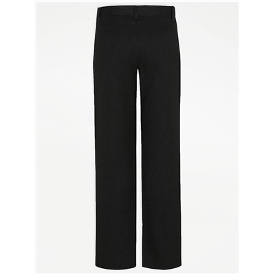 Boys Charcoal Slim Leg School Trousers 2 Pack