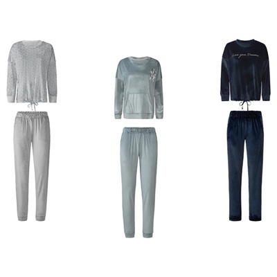 esmara Damen Nicki-Pyjama mit Eingrifftaschen