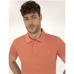 Pembe Slim Fit Polo Yaka Merserize Tişört
