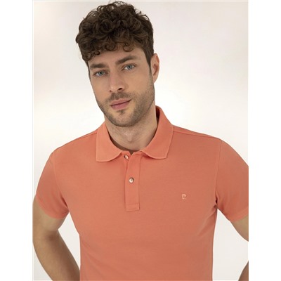 Pembe Slim Fit Polo Yaka Merserize Tişört