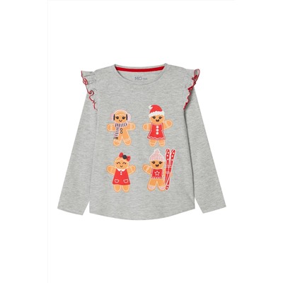 Camiseta Gris claro jaspeado