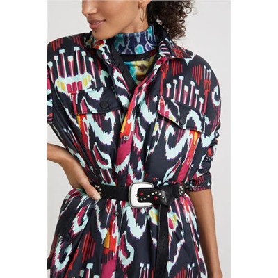 Sobrecamisa acolchada estampada