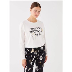LC Waikiki Bisiklet Yaka Yılbaşı Temalı Uzun Kollu Kadın Pijama Takımı, LCW DREAM                                            
                                            Bisiklet Yaka Yılbaşı Temalı Uzun Kollu Kadın Pijama Takımı