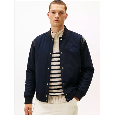 Wool-Blend Letterman Jacket