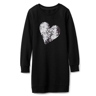 Flip-sequin heart dress