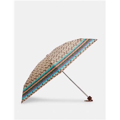 Uv Protection Mini Umbrella In Signature Stripe Print