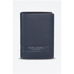 Cartera de piel Jeans Azul marino