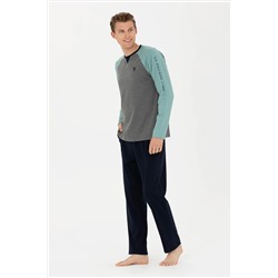 Erkek Antrasit Melanj Pijama Takımı