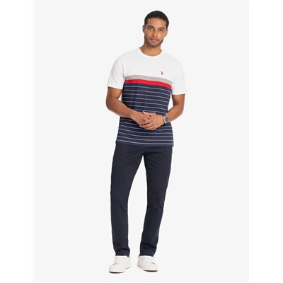 COLOR BLOCK YARN DYE STRIPE T-SHIRT