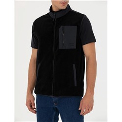 Siyah Regular Fit Polar Yelek