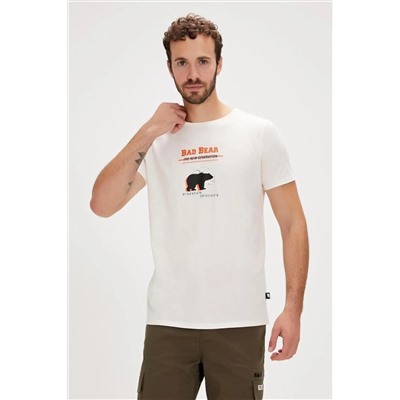 Bad Bear, DEREK T-SHIRT MARSHMALLOW Erkek Tişört Bej S-XXL