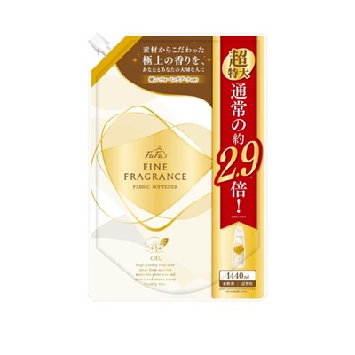 NISSAN FaFa Fine fragrance CIEL Кондиционер для белья с антистатиком, аромат утренней росы, сменная упаковка с крышкой 1440мл