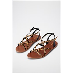 Sandalias de piel Camel