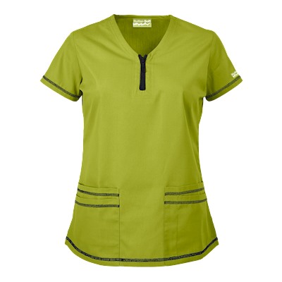 Butter-Soft Scrubs by UA™ Short Sleeve 4-Pocket Top w/ Zipper Trim