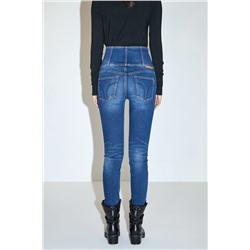 Vaquero skinny fit de tiro alto Azul