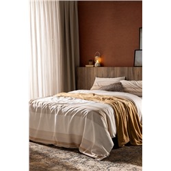 Desty King Size Pamuklu Battaniye Seti - Camel