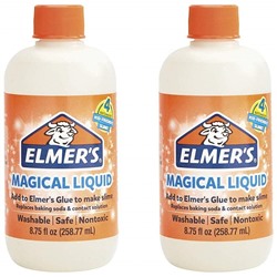 Elmers Glue Slime Magical Liquid Activator Solution, 8.75 fl. oz. Bottle - Great for Making Slime, 2 Pack