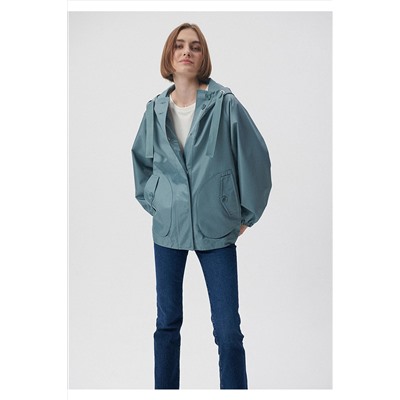 MaviKapüşonlu Mavi Ceket Oversize / Geniş Kesim 1110014-81324