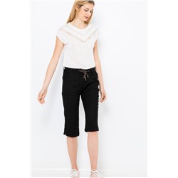 Pantalón pirata Negro