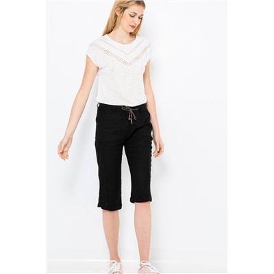 Pantalón pirata Negro