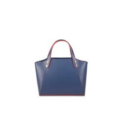 Bolso de piel Parl Azul marino y rojo