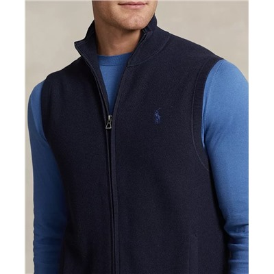 Polo Ralph Lauren Men's Mesh-Knit Cotton Full-Zip Sweater Vest