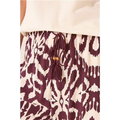 Pantalón largo viscosa estampado flores