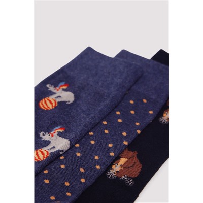 Pack 3 calcetines algodón circo