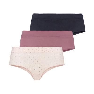esmara Damen Hipster, 3er Set, mit Bio-Baumwolle
