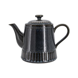 Чайник заварочный, 1,0 л, фарфор P, черно-синий, в крапинку, Black Kitchen, 62758