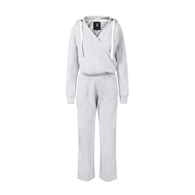 WOKE UP LIKE THIS JUMPSUIT GREY MEL