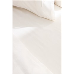Relief King Size %100 Pamuk Bağlamalı Nevresim Takımı - Ekru/Lacivert