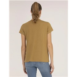 Yeşil Comfort Fit V Yaka Basic Tişört