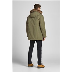 Chaqueta con capucha Caqui