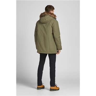 Chaqueta con capucha Caqui