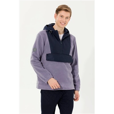 Erkek Gri Kapüşonlu Sweatshirt