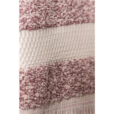 Brest İpliği Boyalı Yüz Havlusu - Pudra - 50x85 cm - Natural Koleksiyon