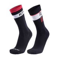 Calcetines altos (x3) - negro y blanco