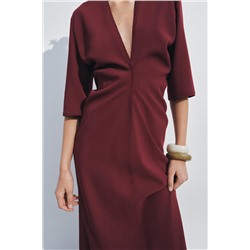ZW COLLECTION RUCHED MIDI DRESS