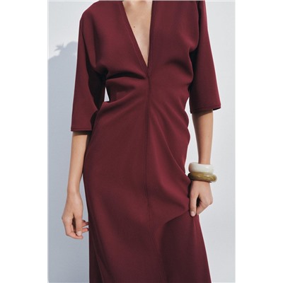 ZW COLLECTION RUCHED MIDI DRESS