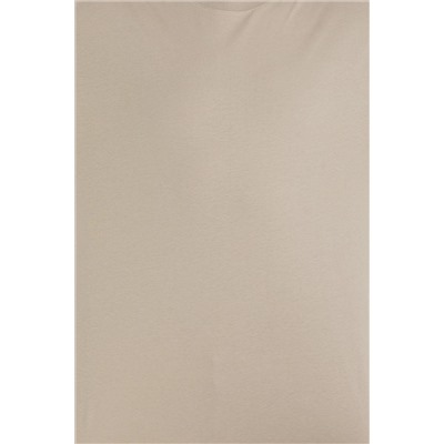 Erkek Haki Comfort Long Bisiklet Yaka Tişört