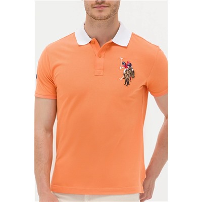 Erkek Turuncu Basic Polo Yaka Tişört